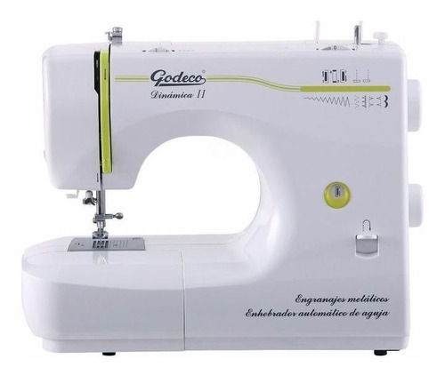 Máquina de coser recta Godeco Dinámica portable blanca 220V