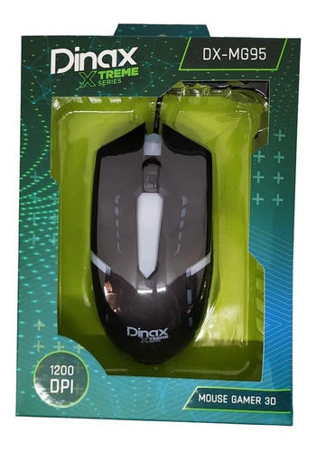 Imagen 3 de 5 de Mouse Gamer Dinax Óptico Retroiluminado Usb Luz Led Colegio