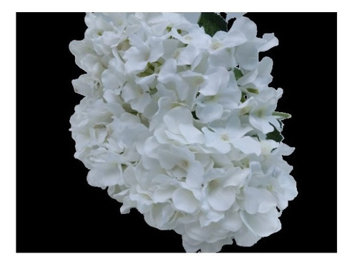 3 Buques Hortencia Hortensia Branca Artificial 5 Cachos Flor | Frete grátis