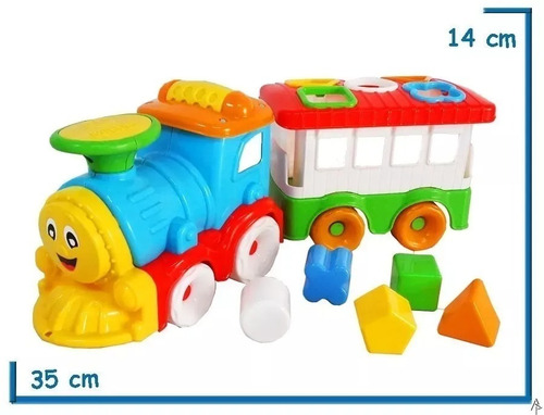 Tren Con Vagón De Encastre Calesita Devoto Hobbies