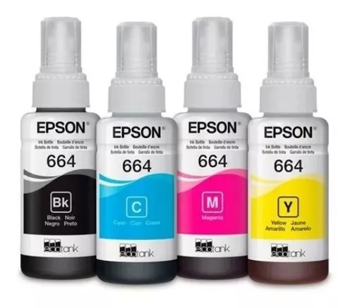 Epson 664 Ink Bottle 4 Color Combo T664120/T664220/T664320/T664420