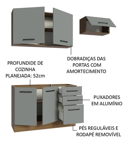 Cocina Integral Completa Modular Madesa Agata 180cm Mg 09