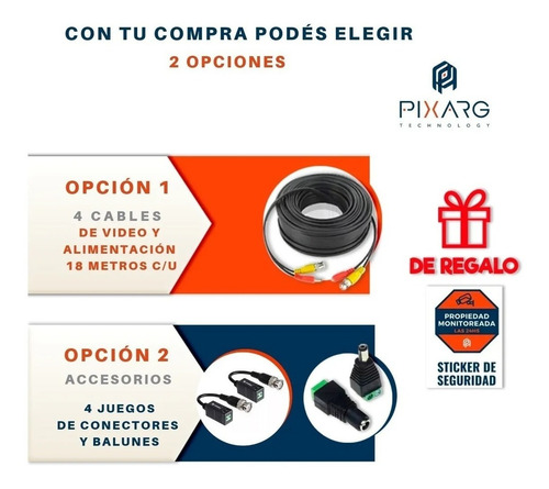 Imagen 4 de 8 de Kit Hikvision Camaras 1080p + Dvr 8ch + Disco+ Accesorios!