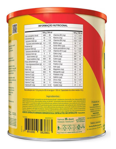 Ninho Fases 1+ Nestlé Kit Com 6 Latas De 800g Cada