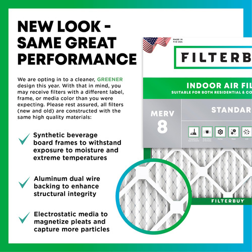 Filtro De Aire Filterbuy 20x25x5 Merv 8 Para Honeywell, Lenn