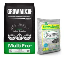 Comprar Sustrato Growmix Terrafertil Multipro 20lt Perlita 5lts Grow