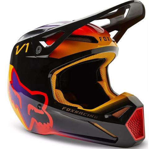 Casco Fox Motocross Enduro V1 Toxsyk Helmet Dot/ece Pyracing