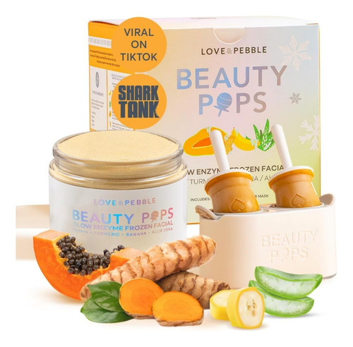 Mascarilla Facial De Cúrcuma, Beauty Pops, Kit Facial Helado
