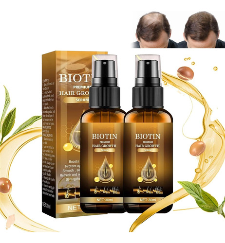 2pcs Biotin Premium Hair Growth Serum, Biotin Hair Growth