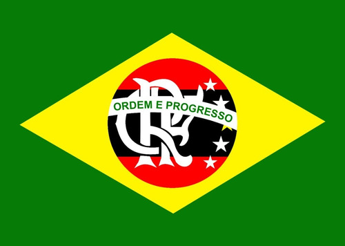 Bandeira Brasil Flamengo 1x1,45m | Parcelamento sem juros