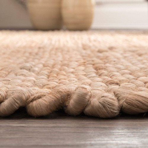 Alfombra Nuloom Tejida De Yute Natural De 60 X 90 Cms