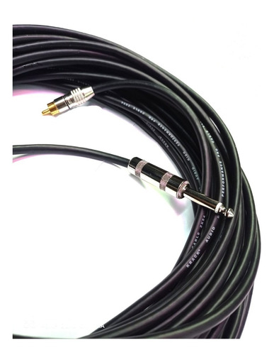 Cable De Rca A Plug 6.3 Mono De 4 Metros Uso Rudo