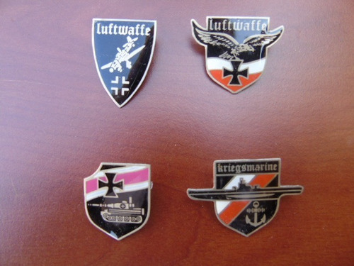 Colección 4 Insignias Motivos Alemania Ww2