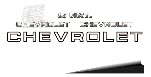 Calcos Chevrolet Luv 2.5 D Turbo Kit Portón Y Laterales