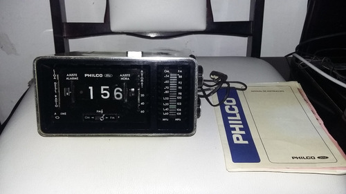 Lindo Rádio Relógio Philco Ford Anos 77 Nota Fiscal Da Epoca