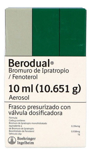 Berodual, 10ml/10.6g, Bromuro De Ipratropio, Fenoterol