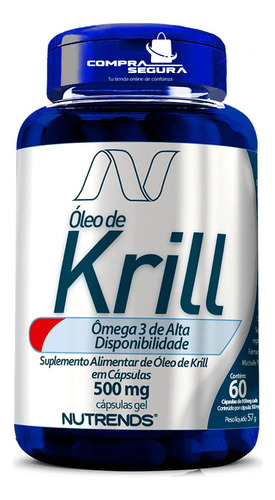 Aceite De Krill Omega 3 Epa Y Dha Elevado 500mg 60 Cápsulas