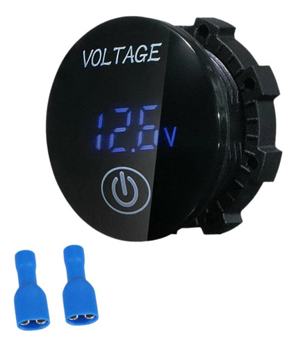 Voltímetro De Medidor De Automóvil 12 V-24 V Azul