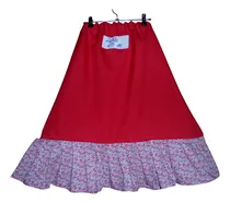 Comprar Pollera Larga Pericon Roja C\u002Fvol.leer Medidas !! Disponible