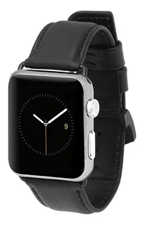 Correa Cuero Case Mate Compatible Con Apple Watch 44mm Negro