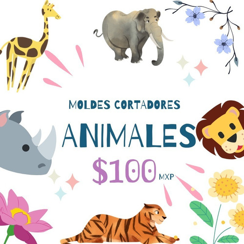 Kit Animales - 24 Moldes Por $ 100 Para Masa Tipo Play Doh