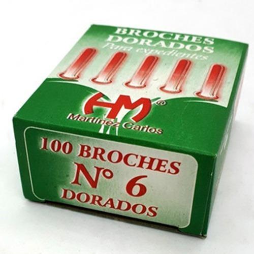 Imagen 1 de 3 de Broche Dorado Nº6 - Broche Mariposa - 10 Cajas X 100 U. C/u