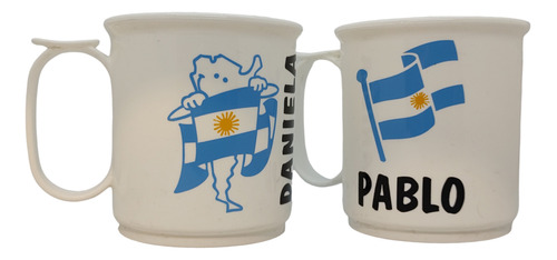 Tazas Plásticas Jura De La  Bandera X 10 Unidades