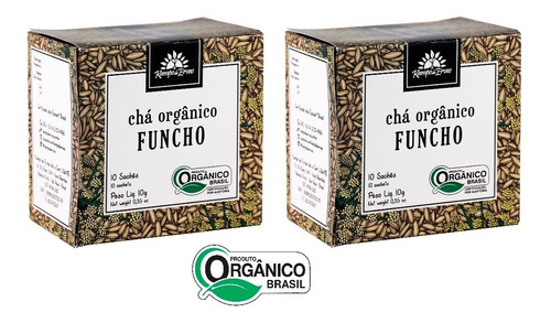 Kit 2x Und Chá Funcho Orgânico 10 Sachês Kampo De Ervas