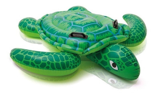 Flotador Inflable De Tortuga Gigante Para Alberca Niños Color Verde