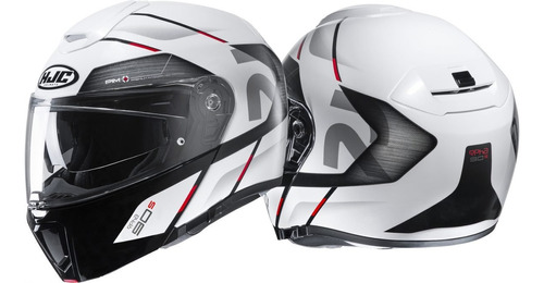 Casco Abatible Hjc Rpha 90s Fibra De Carbono Blanco Bekavo