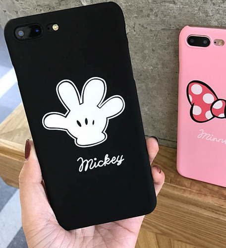 Funda Para iPhone Pareja Mickey Minnie + Mica 9h