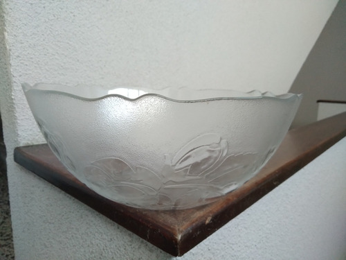 Ensaladera Bowl Fuente Vidrio Sello Arcoroc 10 France 27x11