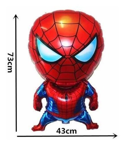 Globo Hombre Araña 73cm + 4 Estrellas 45cm