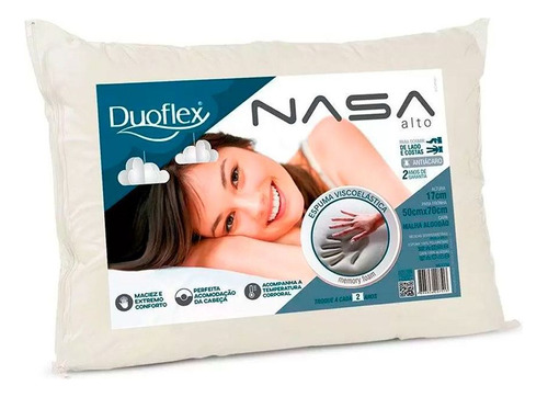 Travesseiro Duoflex Nasa Alto Visco Ns1116 50x70