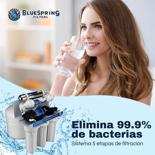 Filtro De Agua Ósmosis 6 Etapas Presurizado + Botella Filtro