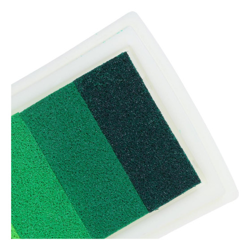 Almohadilla De Tinta De 4 Degradados, Huellas Verde