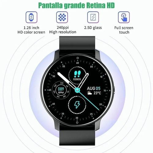 Reloj Inteligente Impermeable Bluetooth De 1,28 Pulgadas