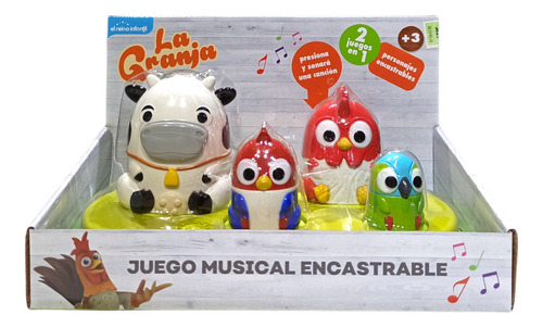 Imagen 1 de 10 de Juego Infantil Musical Encastrable La Granja De Zenón 2 En 1
