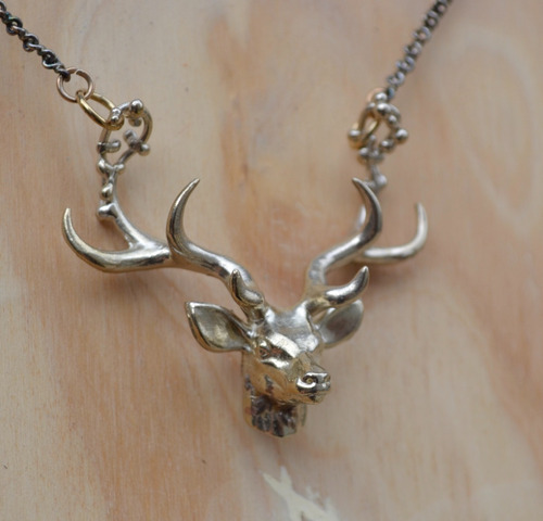 Imagen 6 de 6 de Collar De Ciervo, Animal, Joyeria De Bronce, Joya, Cod1