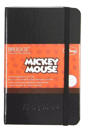 Libreta Brugge 9x14 Mickey - Hojas Lisas