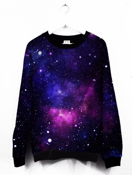 Year Sunny I will be strong Blusa Moletom Roupa Galaxia Nebulosa Galaxy Star Tumblr Luxo | Parcelamento  sem juros