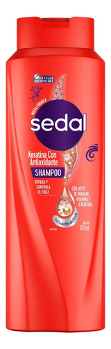  2 Pzs Sedal Shampoo Keratina Con Antioxidante 620ml