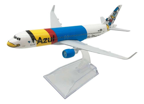 Miniatura Colecionável Avião Comercial Azul Linhas Aéreas Cor A320 Azul Donald