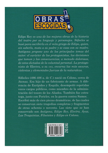 Edipo Rey / Antigona / Electra, De Sófocles Editorial Zigzag