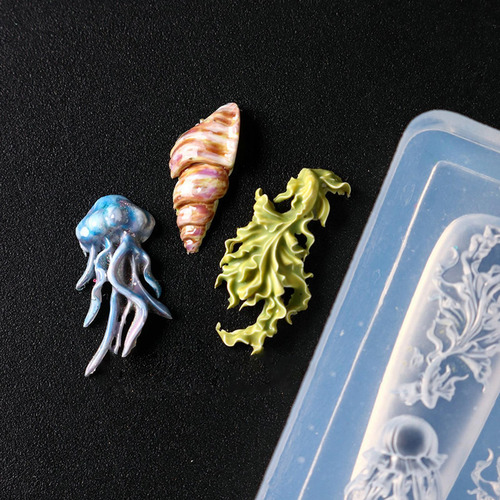 Molde De Silicona Para Uñas Con Diseño 3d De Mar