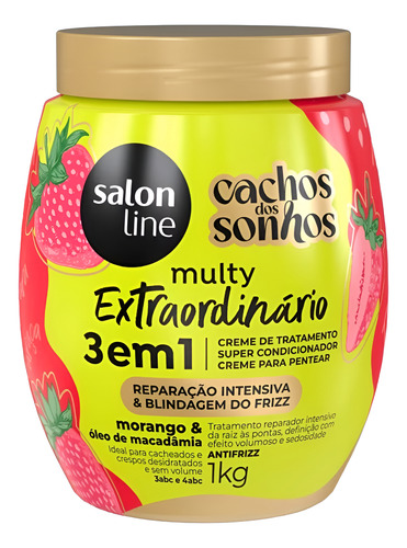 Salon Line Máscara Nutritiva Multy Extraord 3en1 Frutilla 1k