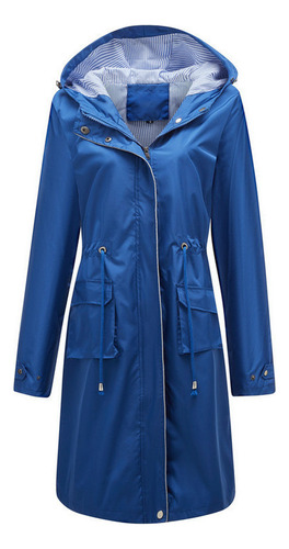 Chaqueta Casual Impermeable Con Capucha Para Mujer