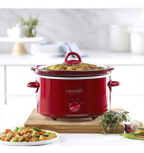Imagen 6 de 7 de Crock-pot Olla De Cocción Lenta Roja Eléctrica 4qt (3.8 L)