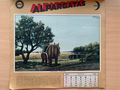 Almanaques Varios Orig Molina Campos 1934/1940 -p C/u Lamina