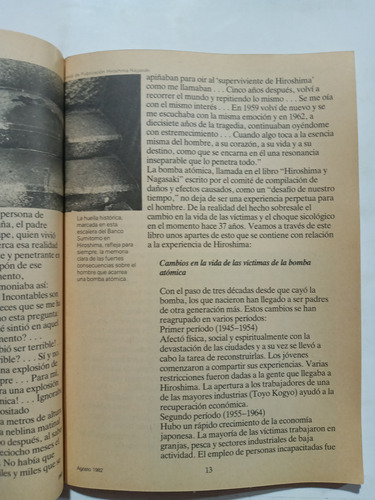 Revista Php Hiroshima Un Llamado A La Paz #8 Agosto 1982 (Usado)